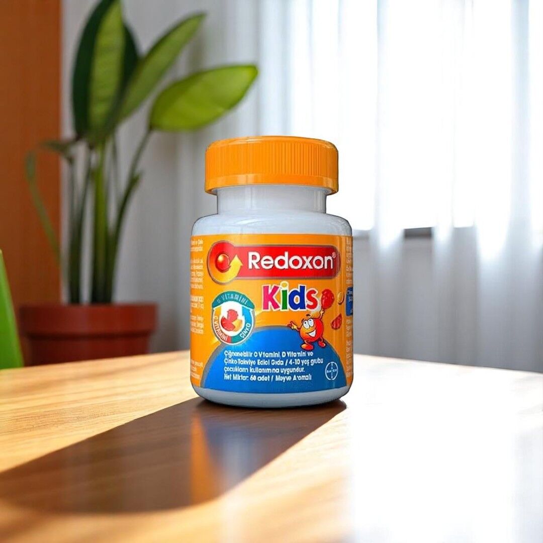 Redoxon Kids C Vitamini D Vitamini ve Çinko İçeren Çiğnenebilir Tablet 60 Adet